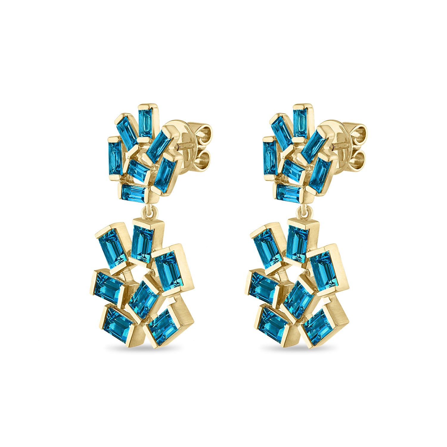 Double Jubilation Earrings: London BlueTopaz