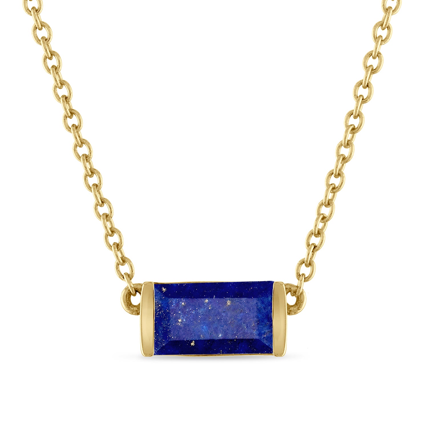 Lapis Bonbon Necklace, east-west
