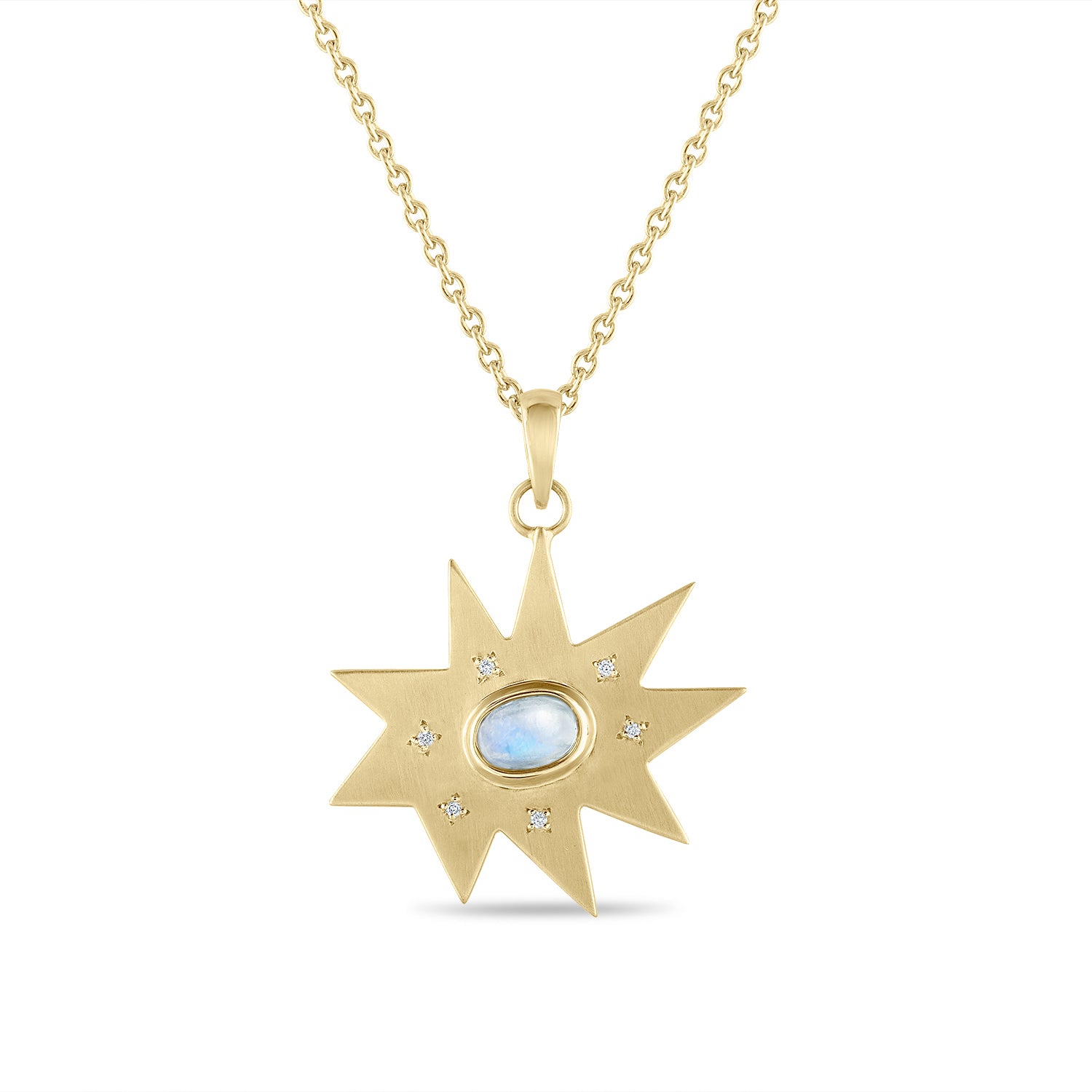 Gold Stella/KAPOW! with Moonstone Charm