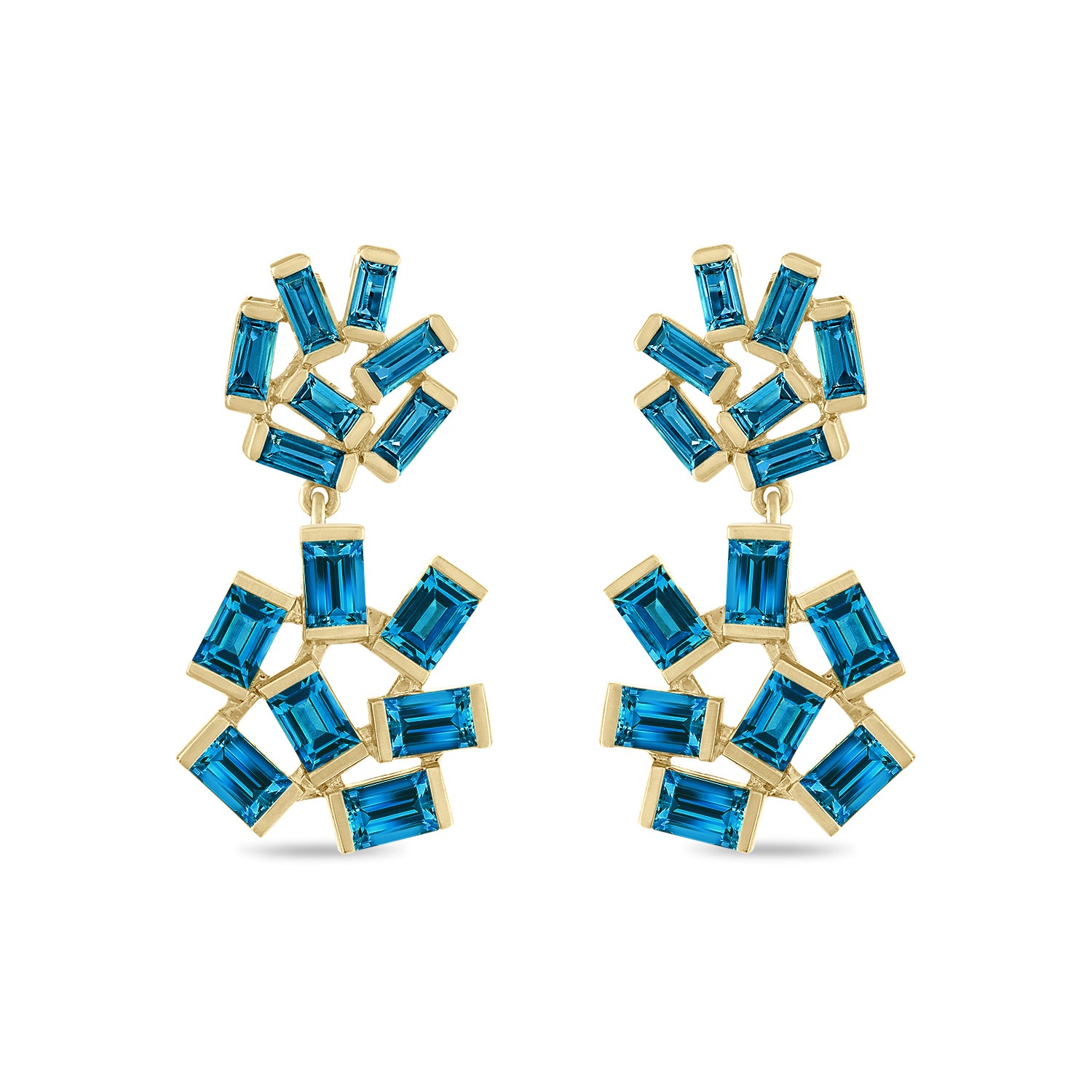 Double Jubilation Earrings: London BlueTopaz