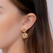 Double Jubilation Earrings: Citrine