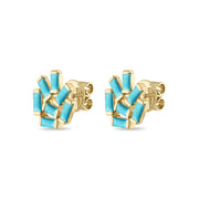 Medium Jubilation Studs: Turquoise