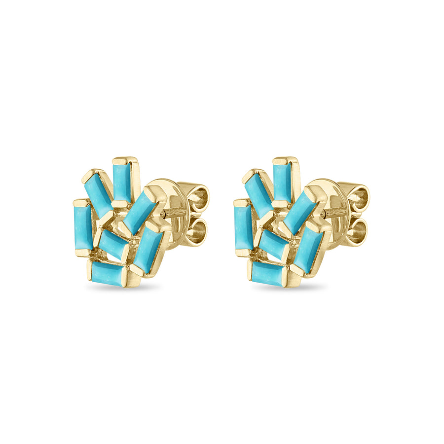 Medium Jubilation Studs: Turquoise