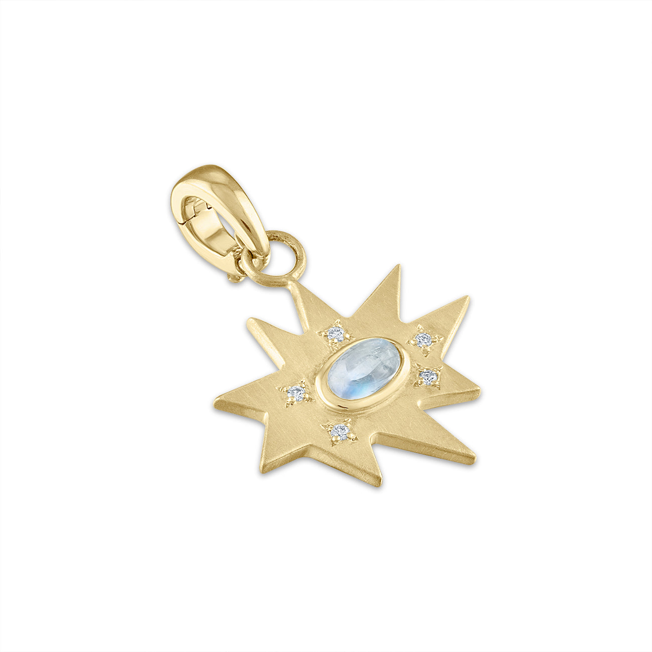 Gold Stellina/KAPOW! Charm with Moonstone