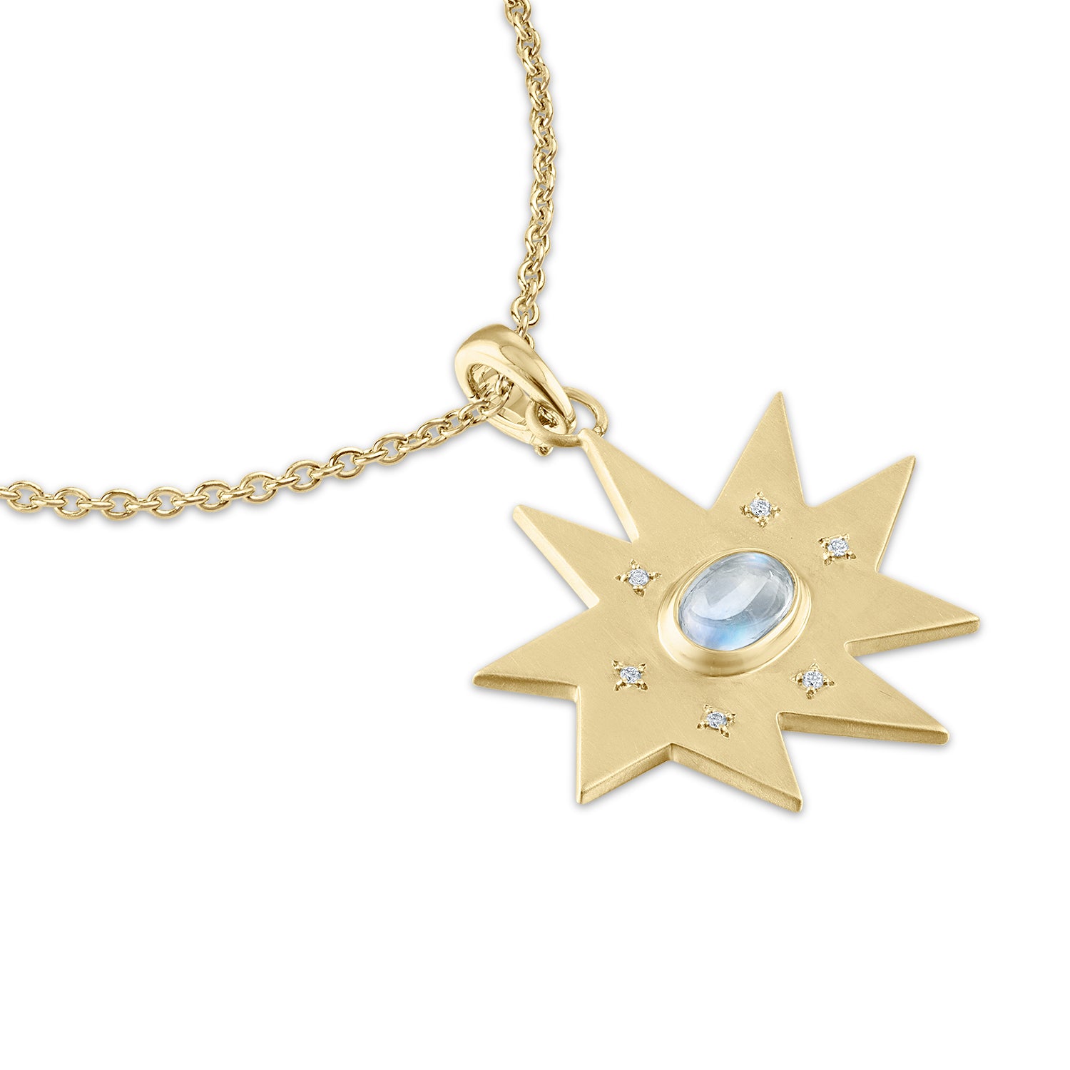 Gold Stella/KAPOW! with Moonstone Charm
