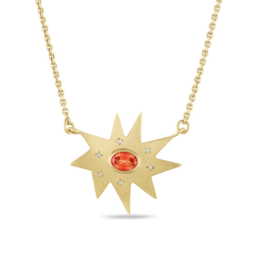 Gold Stella/KAPOW! Necklace: Madeira Citrine