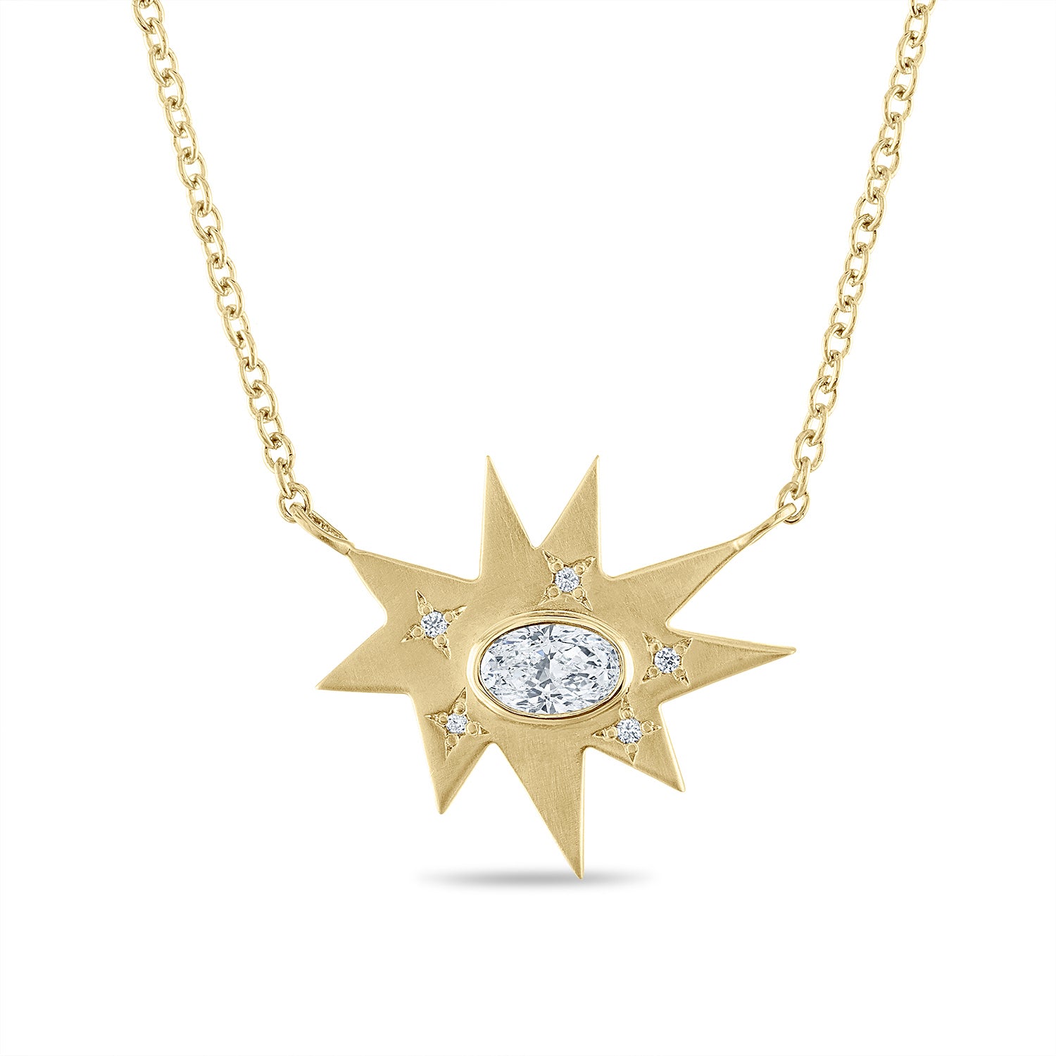 Gold Stellina/KAPOW! Necklace: Diamond
