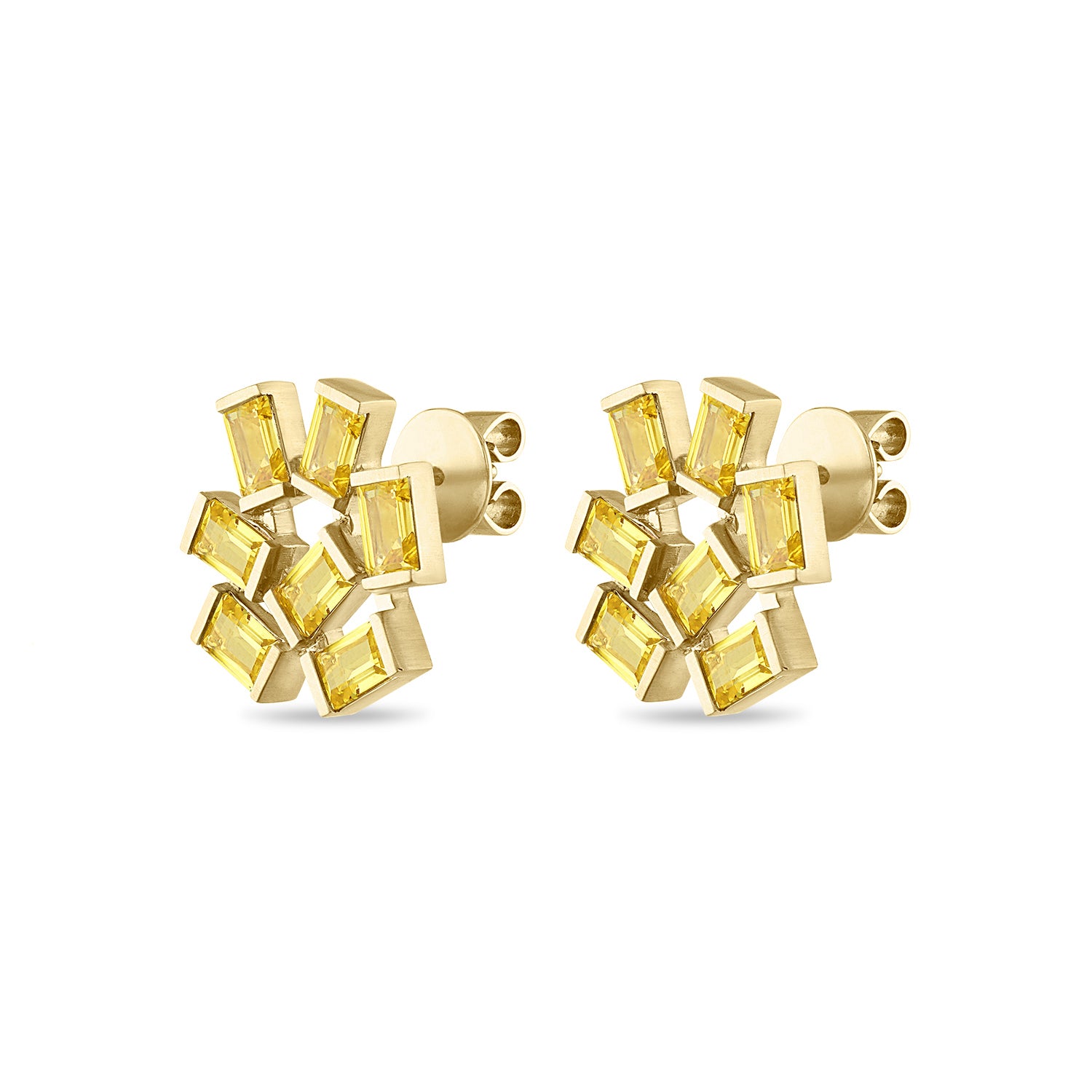 Large Jubilation Studs: Citrine