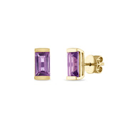 Amethyst Bonbon Stud Earrings