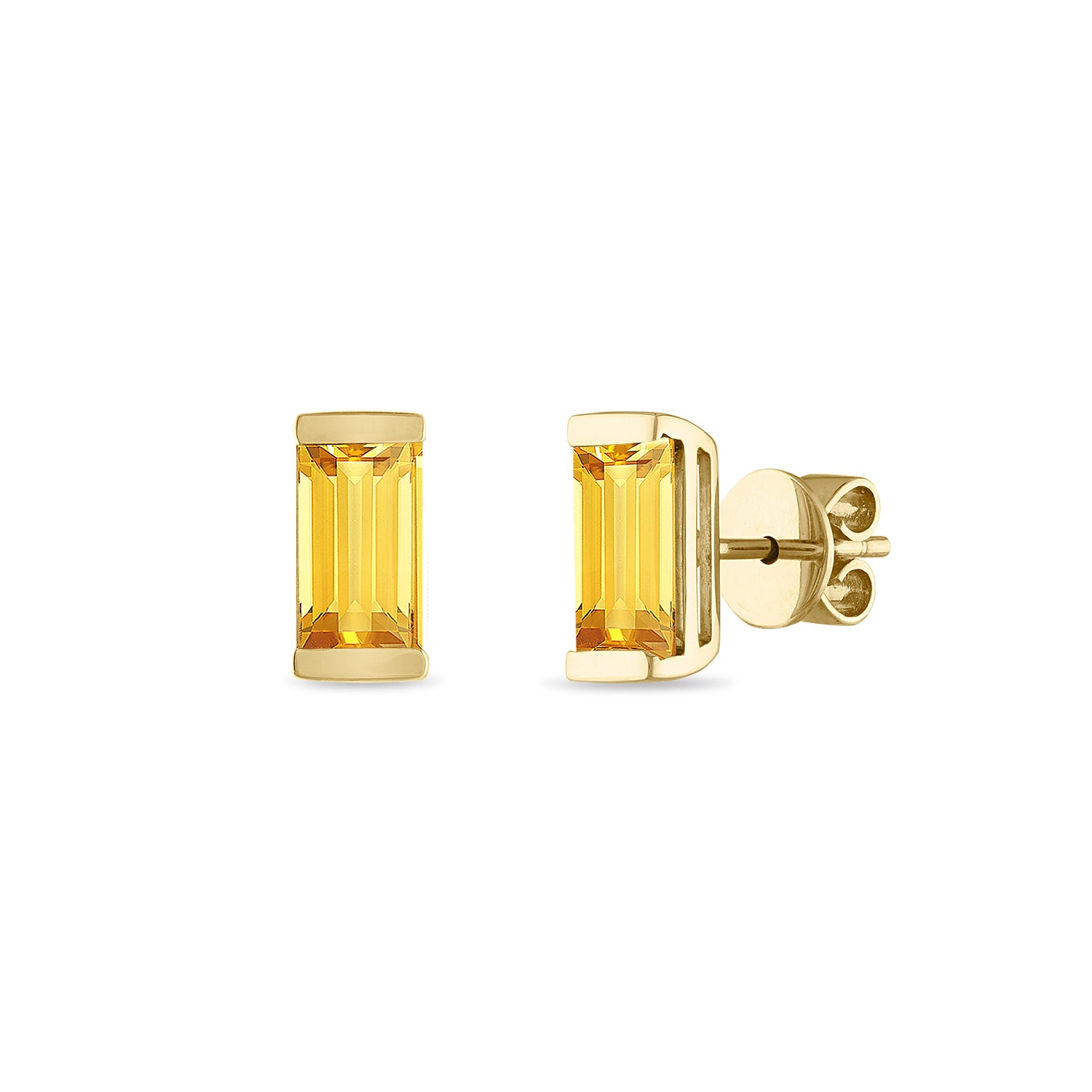 Citrine Bonbon Stud Earrings