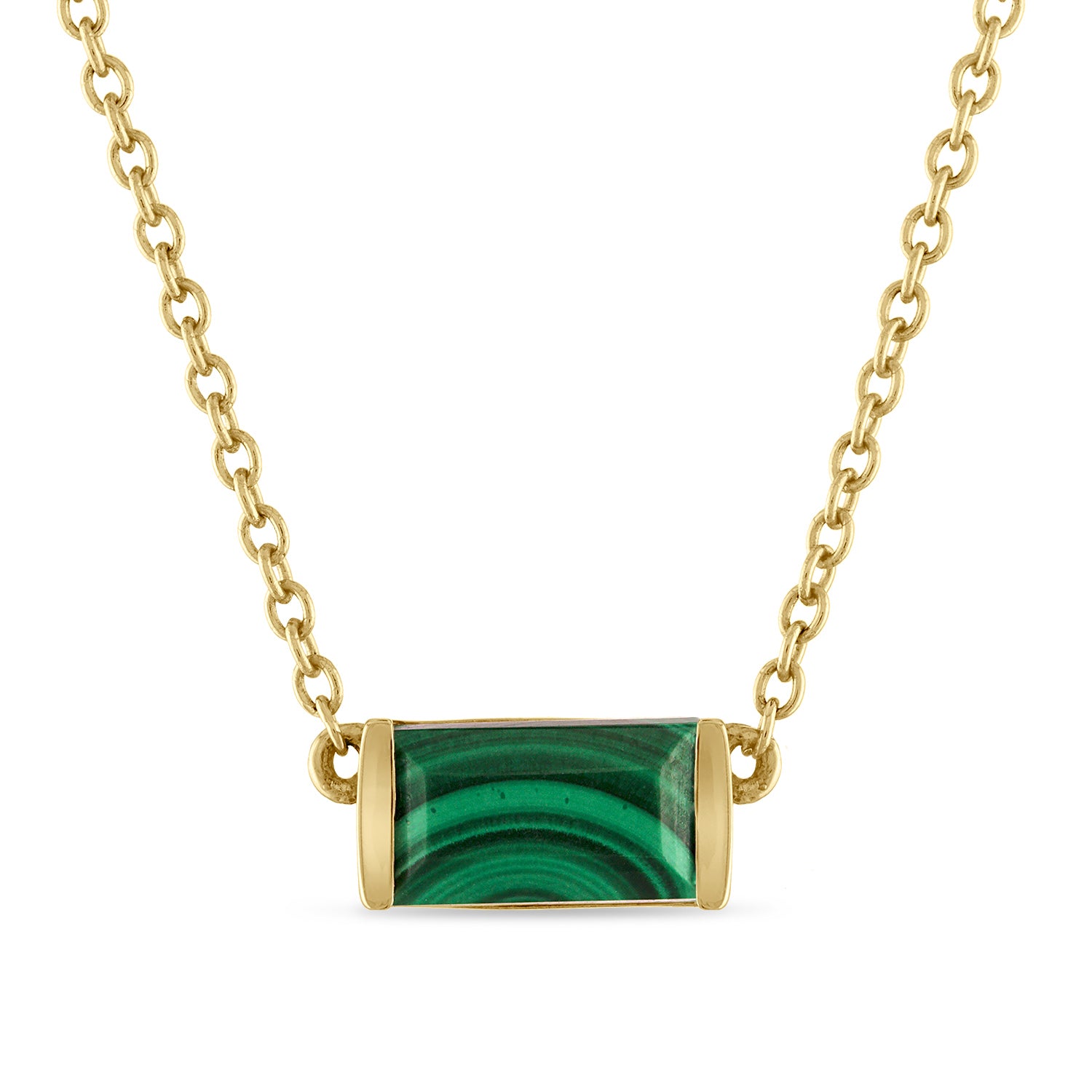 Malachite Bonbon Necklace, east-west