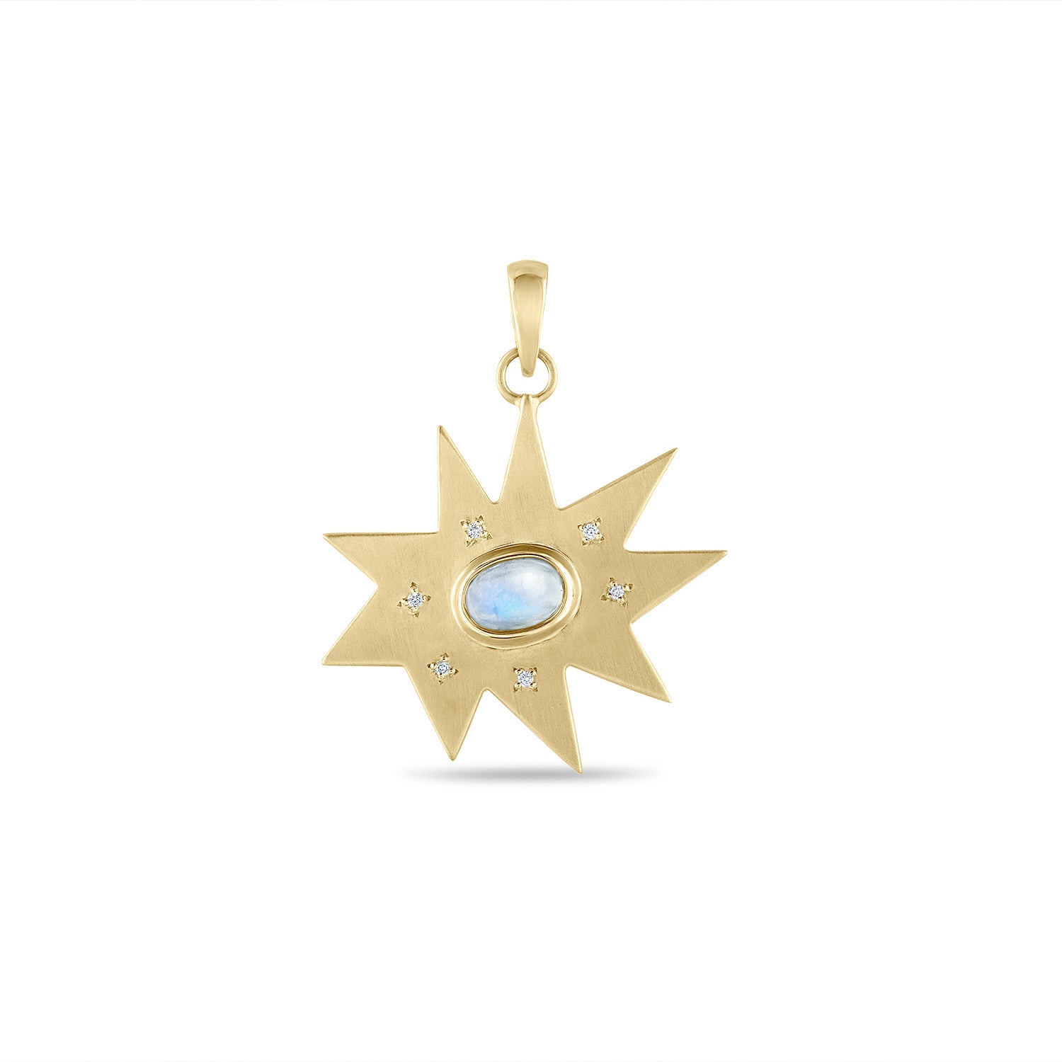Gold Stella/KAPOW! with Moonstone Charm