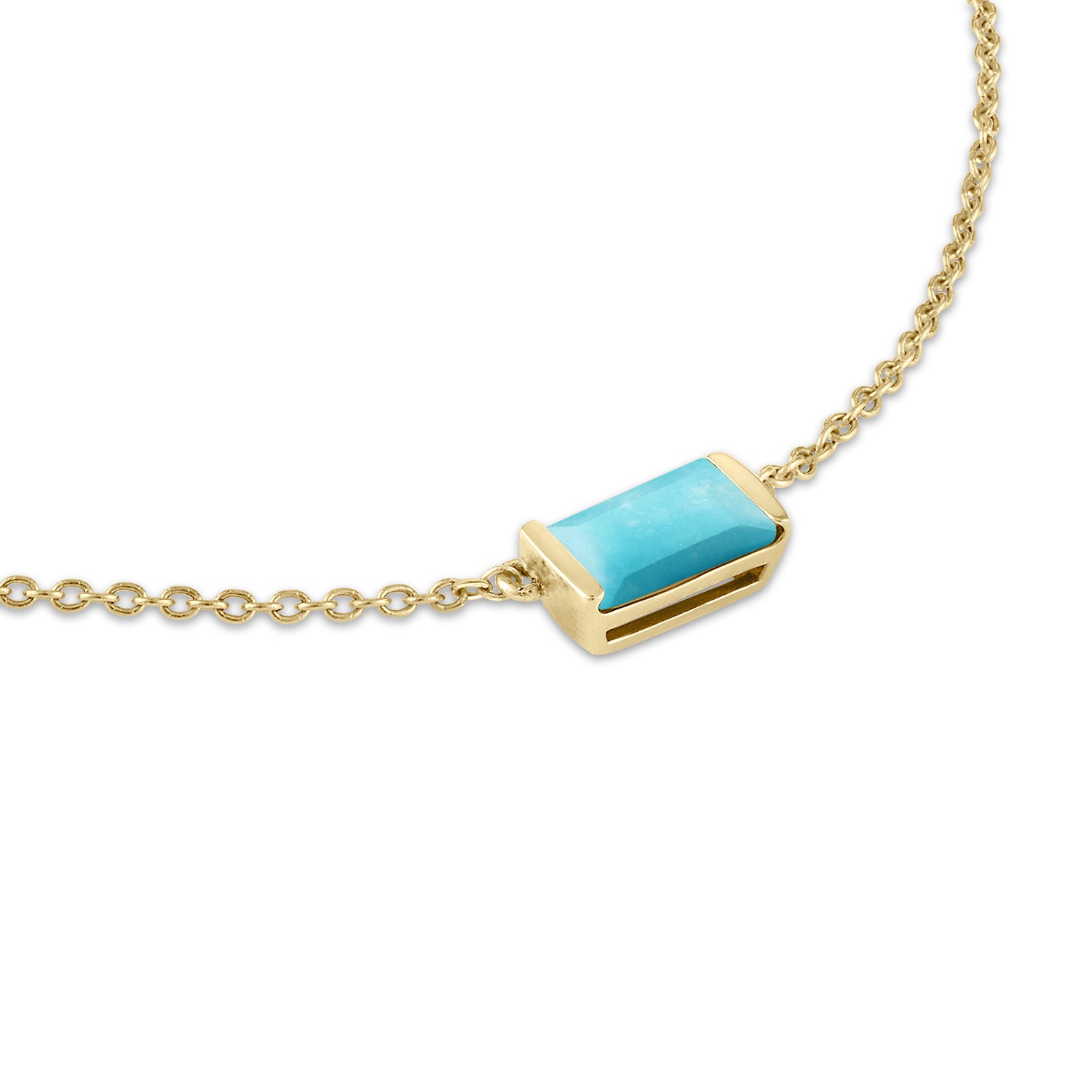 Turquoise Bonbon Necklace, east-west