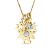 Gold Stellina/KAPOW! Charm with Moonstone