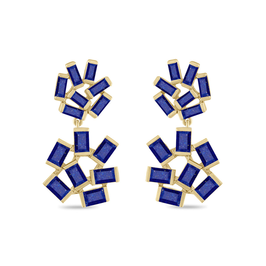 Double Jubilation Earrings: Lapis