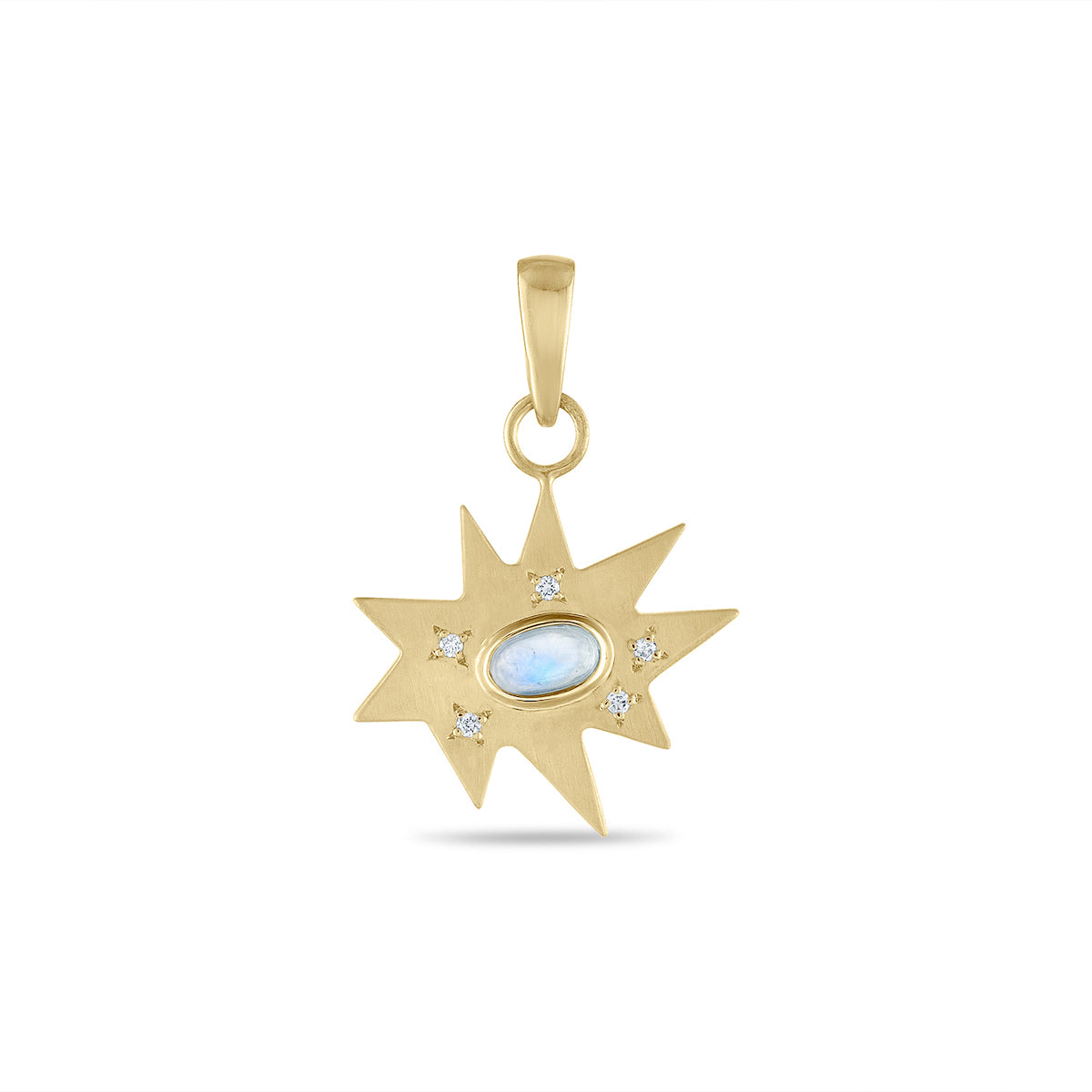 Gold Stellina/KAPOW! Charm with Moonstone