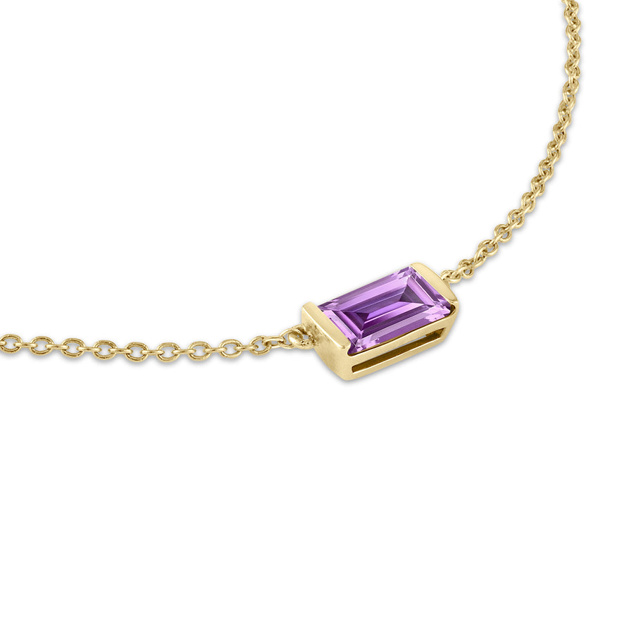 Amethyst Bonbon Necklace, east-west