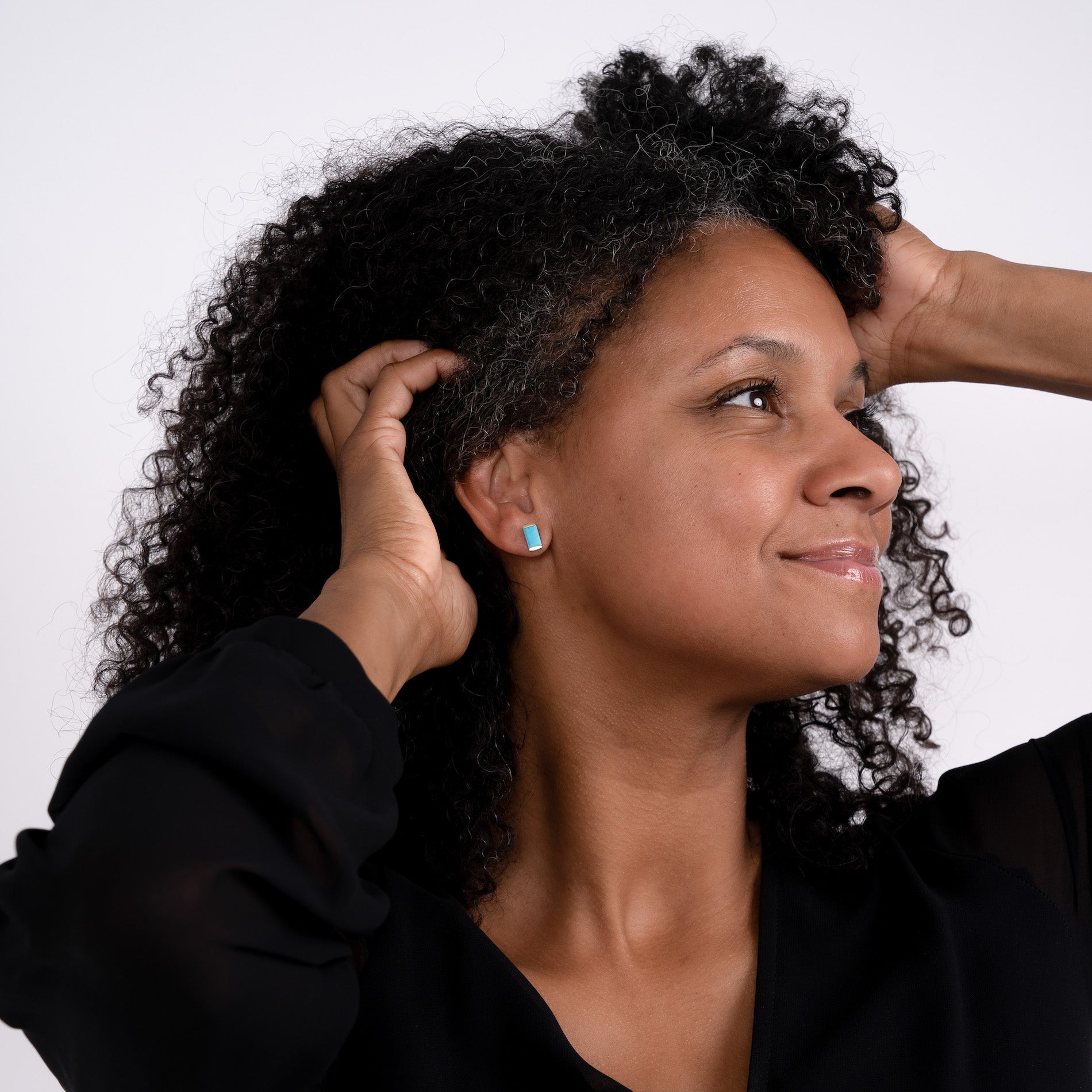 Turquoise Bonbon Stud Earrings