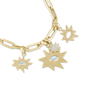 Gold Stellina/KAPOW! Charm with Moonstone