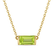 Peridot Bonbon Necklace, east-west