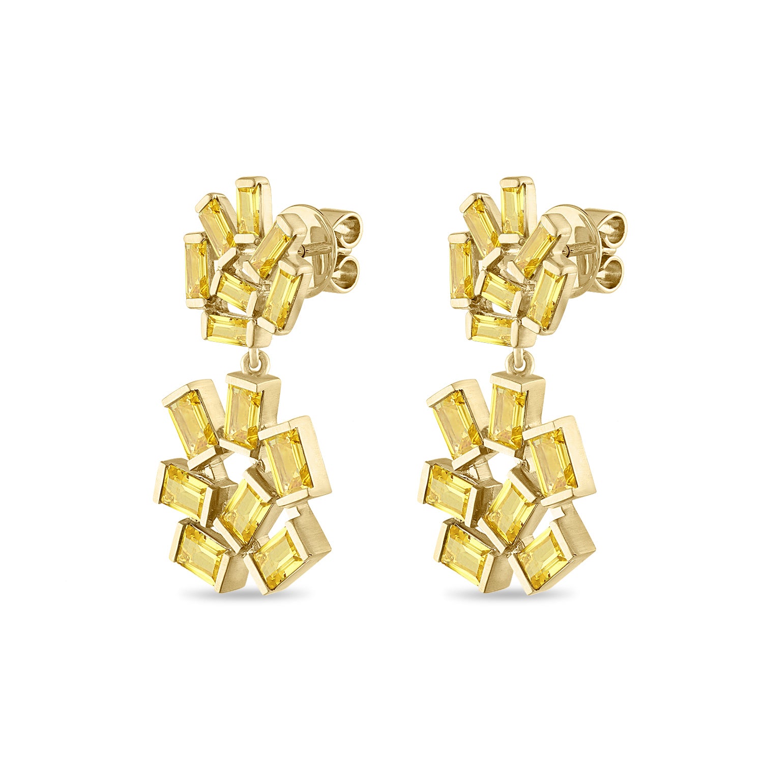 Double Jubilation Earrings: Citrine