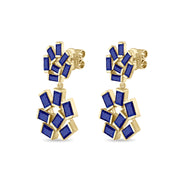 Double Jubilation Earrings: Lapis