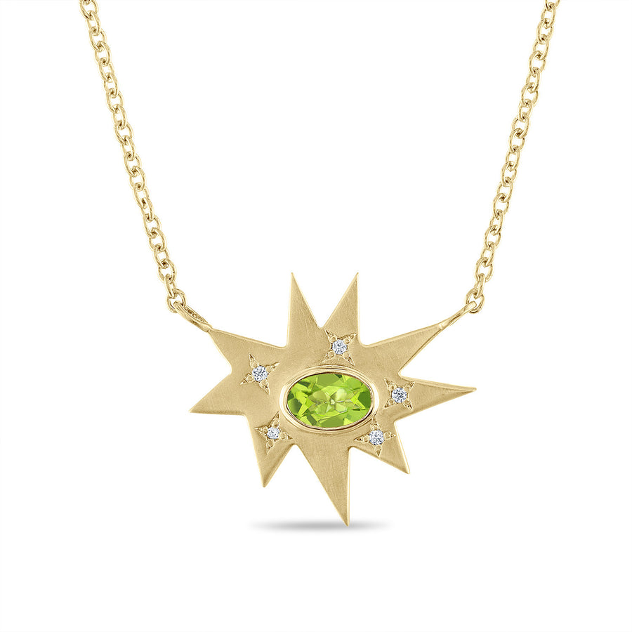 Gold Stellina/KAPOW! Necklace: Peridot