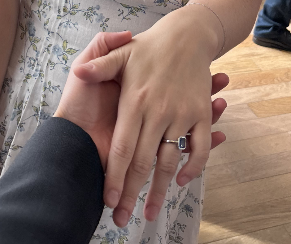 From Inspiration to “Yes”: Inside a Custom Sapphire Engagement Ring by Emily Kuvin