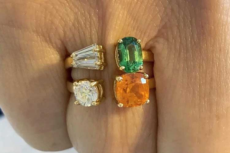 Custom Toi et Moi Rings with Existing Stones