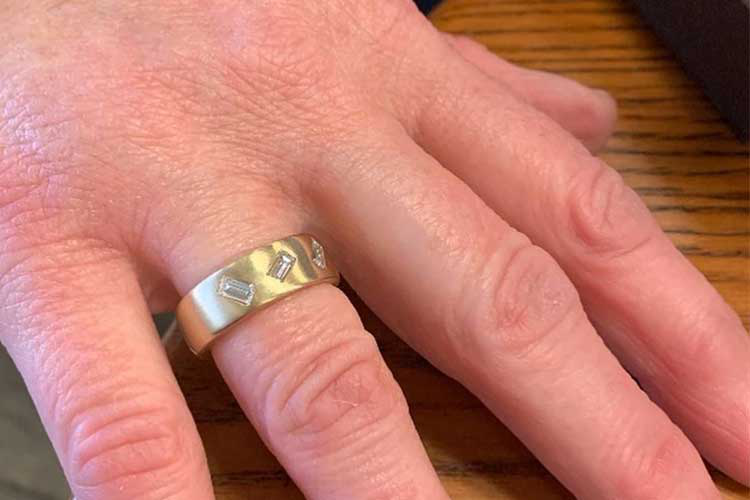 Jubilation Diamond Cigar Band Ring