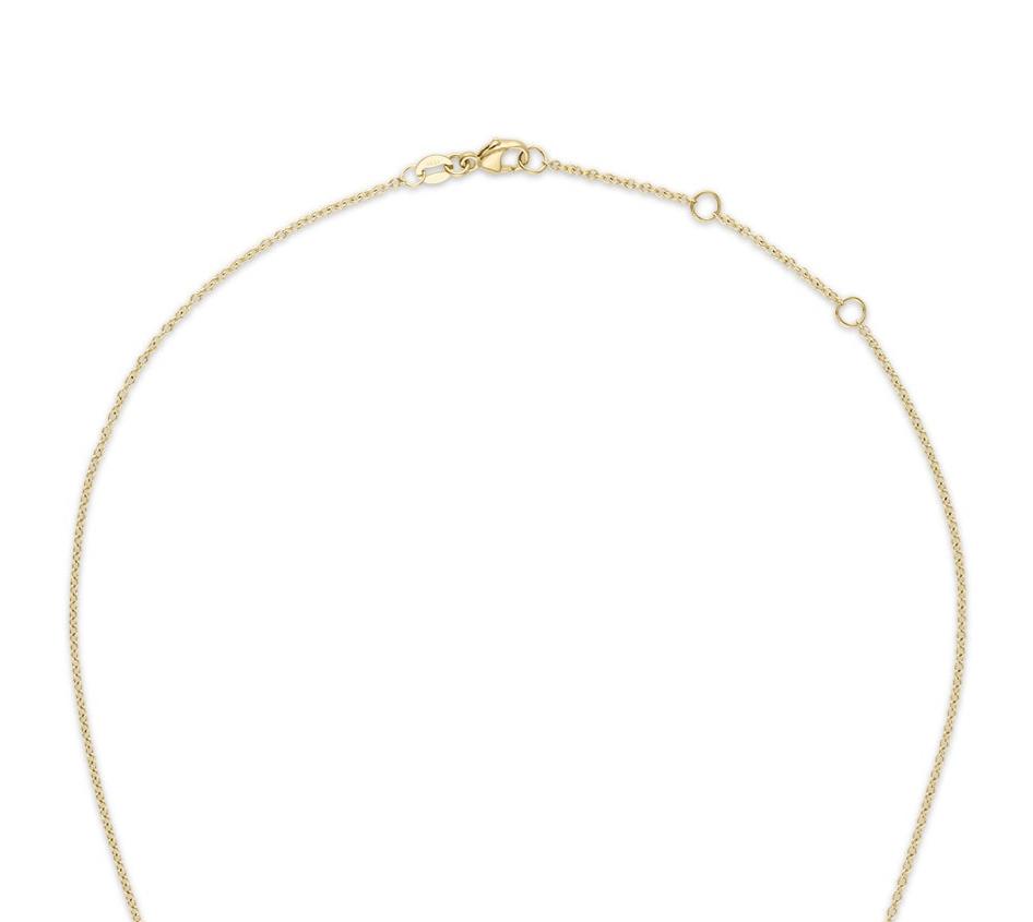 Double Pendant Florette Necklace: Medium Enamel and Small Pavé Diamonds