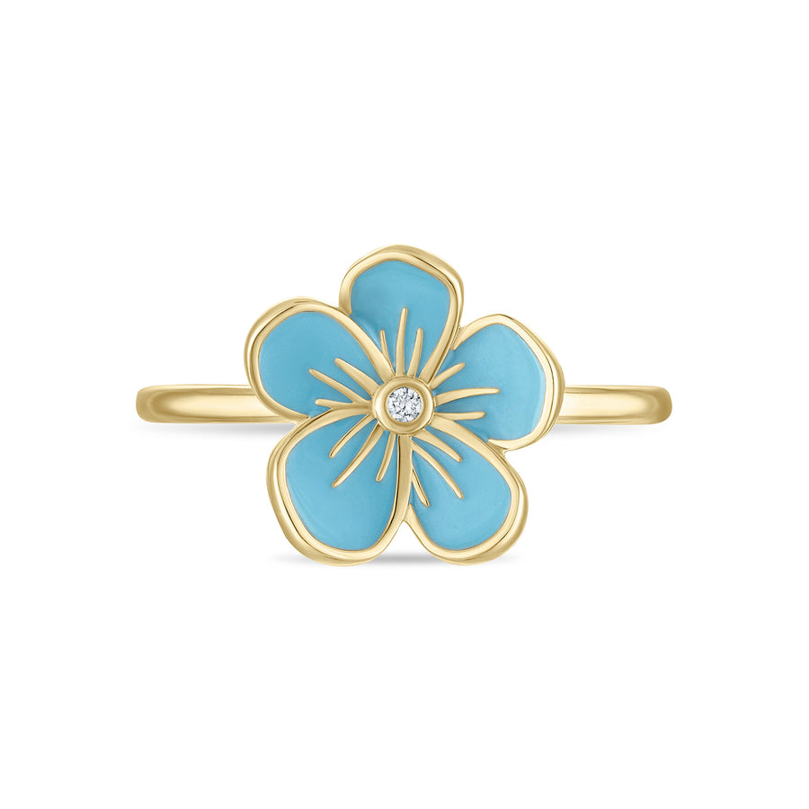 Medium Florette Ring in Forget-Me-Not Blue