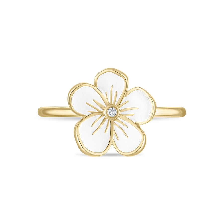 Medium Florette Ring in White