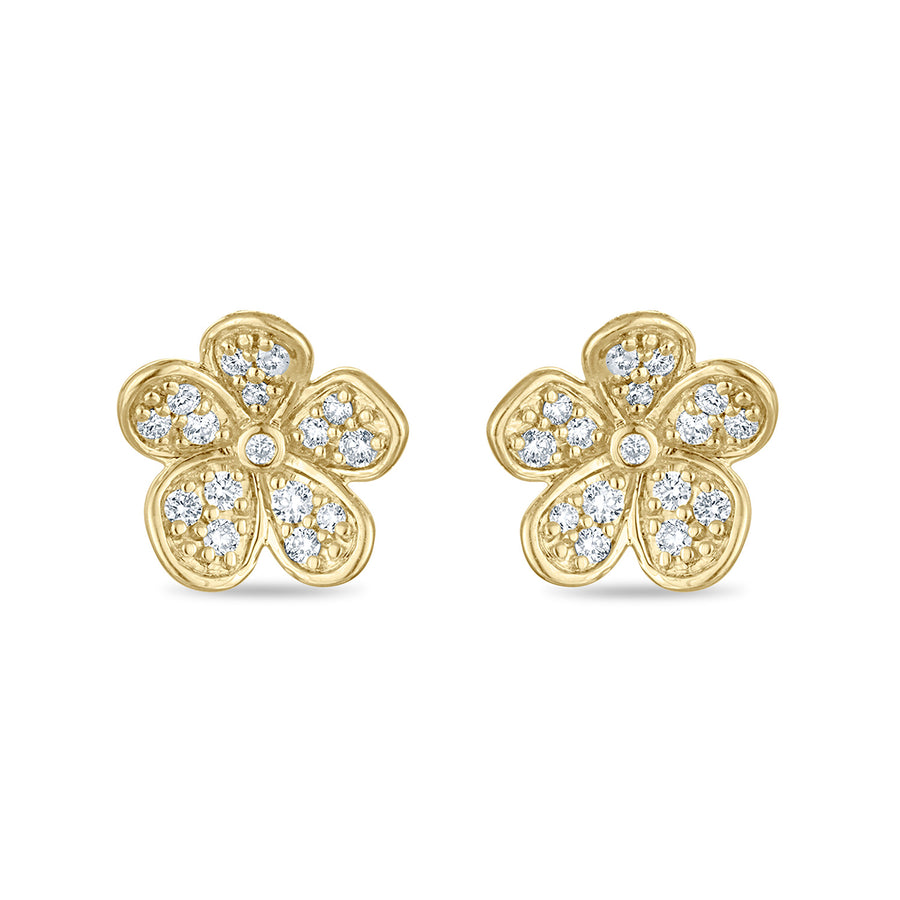 Large Florette Studs in Pavé Diamonds