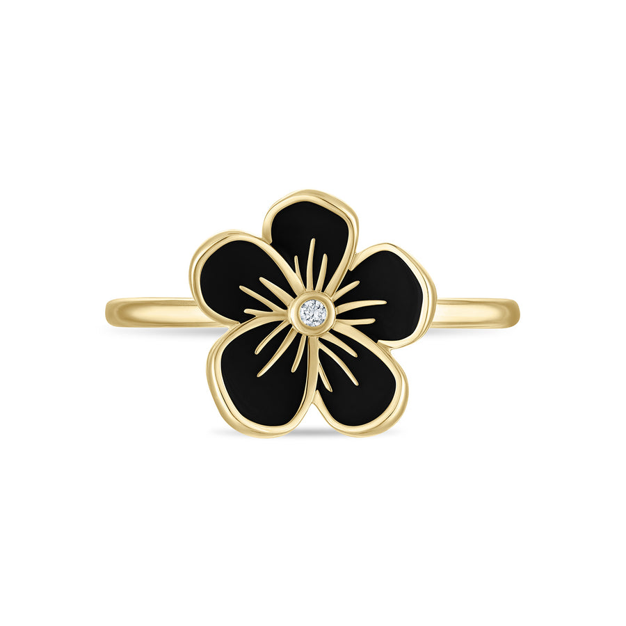 Medium Florette Ring in Black