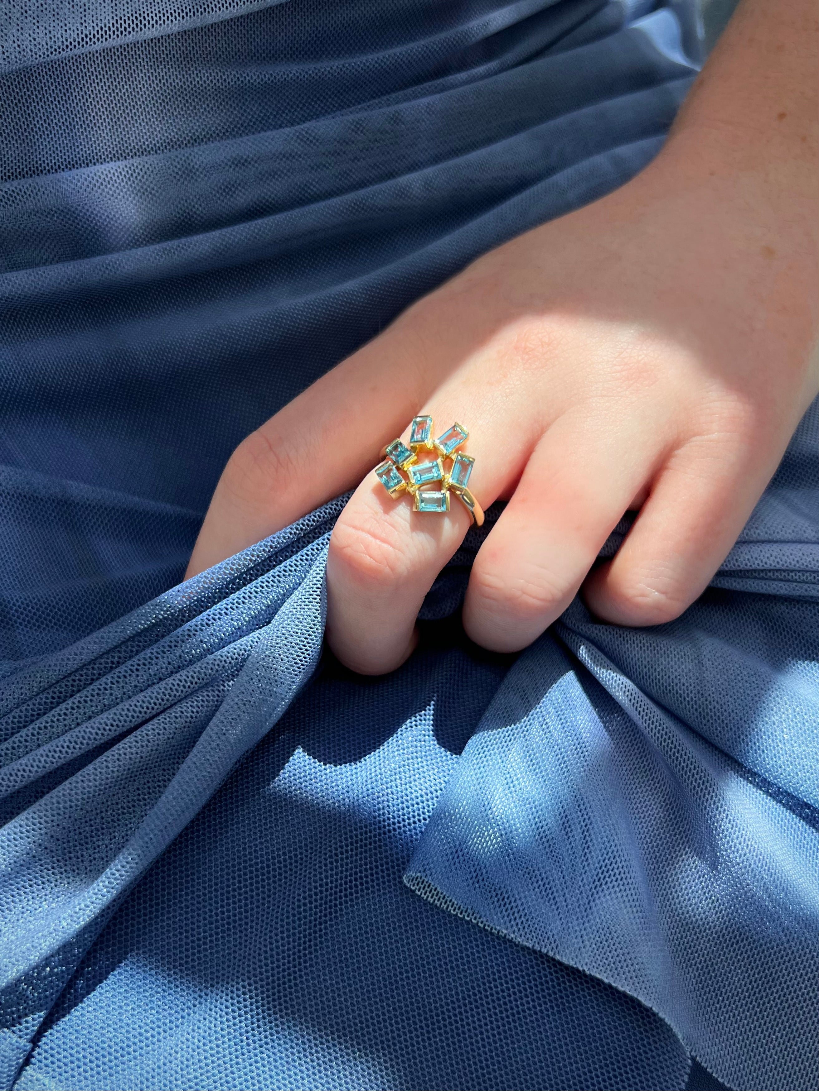 Jubilation Cocktail Ring with Blue Topaz