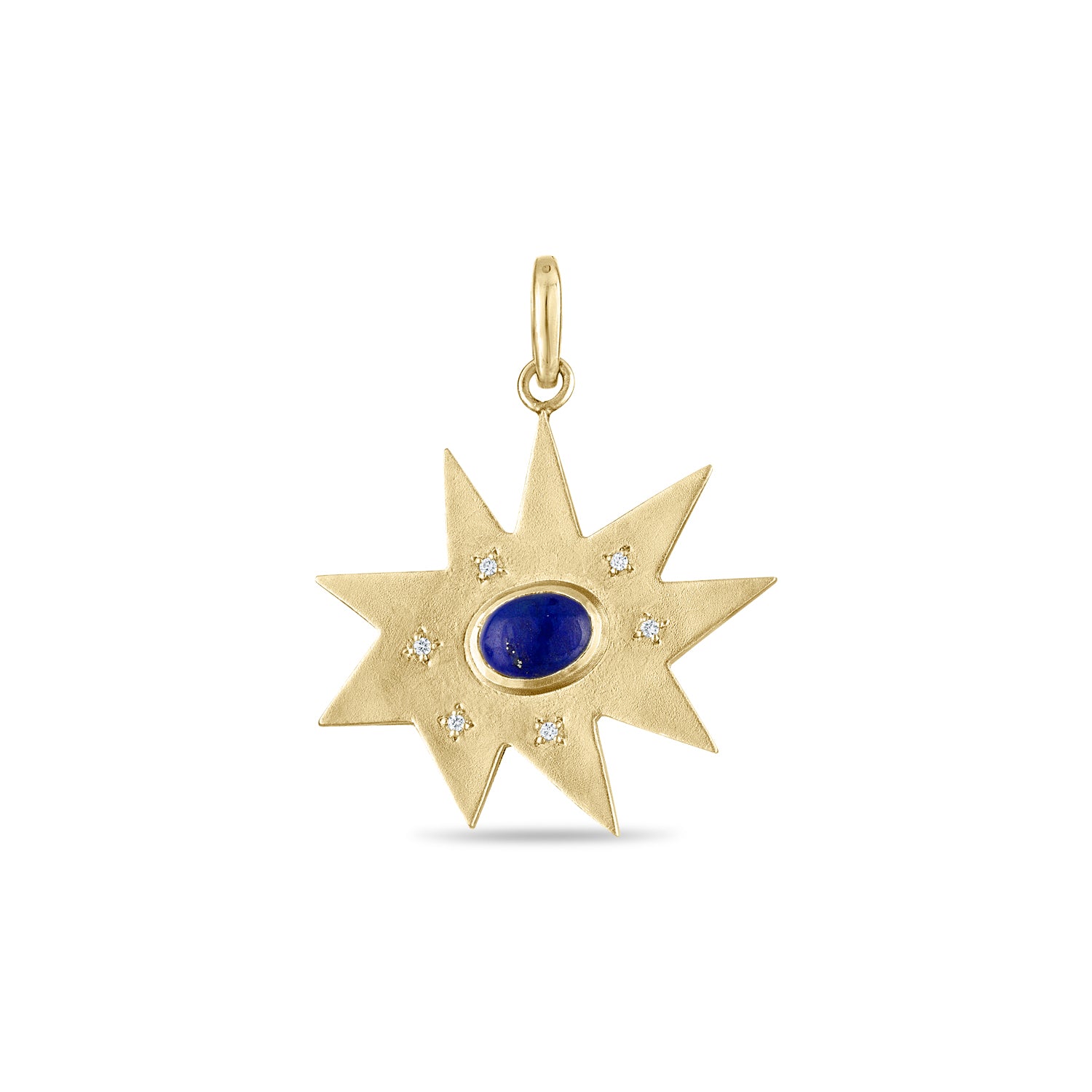 Gold Maxi KAPOW! with Charm with Lapis Lazuli