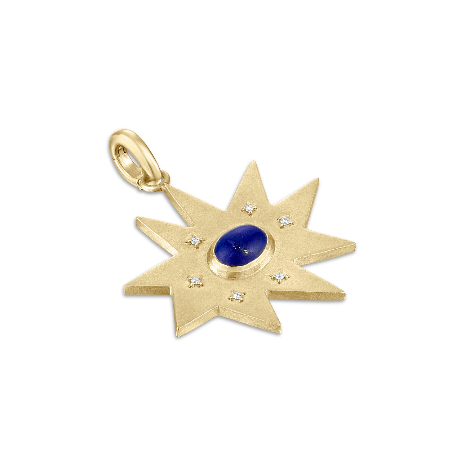 Gold Maxi KAPOW! with Charm with Lapis Lazuli