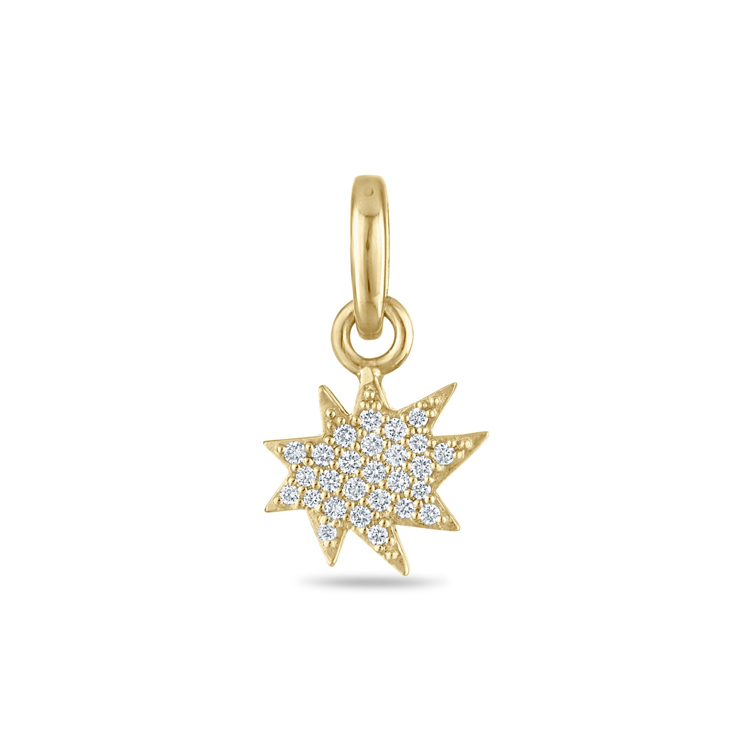 Gold Mini KAPOW! Pavé Diamond Charm