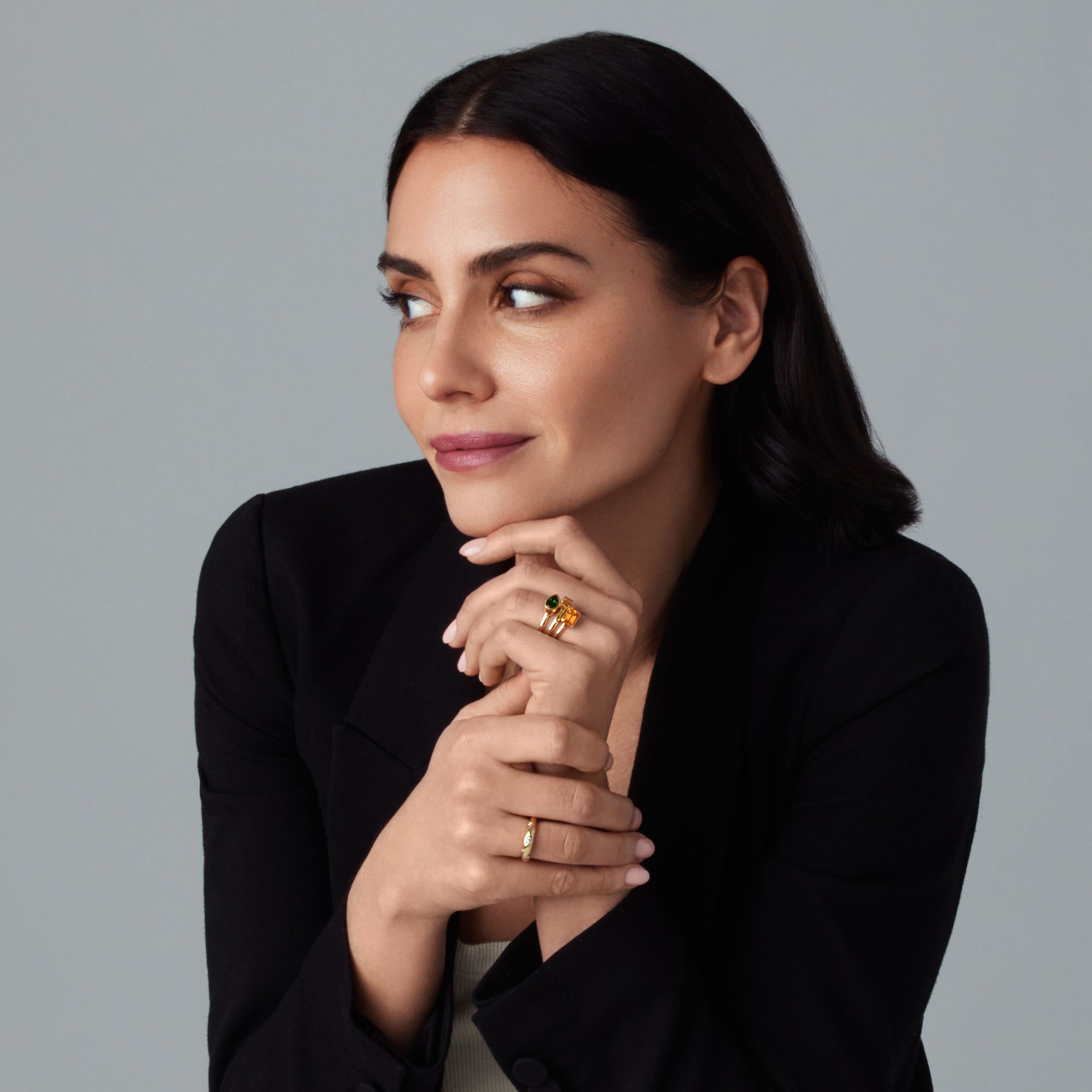 Thin Dome Ring with Ellipse and Random Diamonds