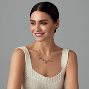 Jubilation Statement Necklace with Rainbow Gemstones