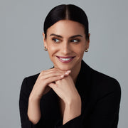 Essentials Medium Linear Diamond Hoop Earrings