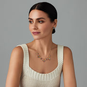 Jubilation Statement Necklace with Rainbow Gemstones