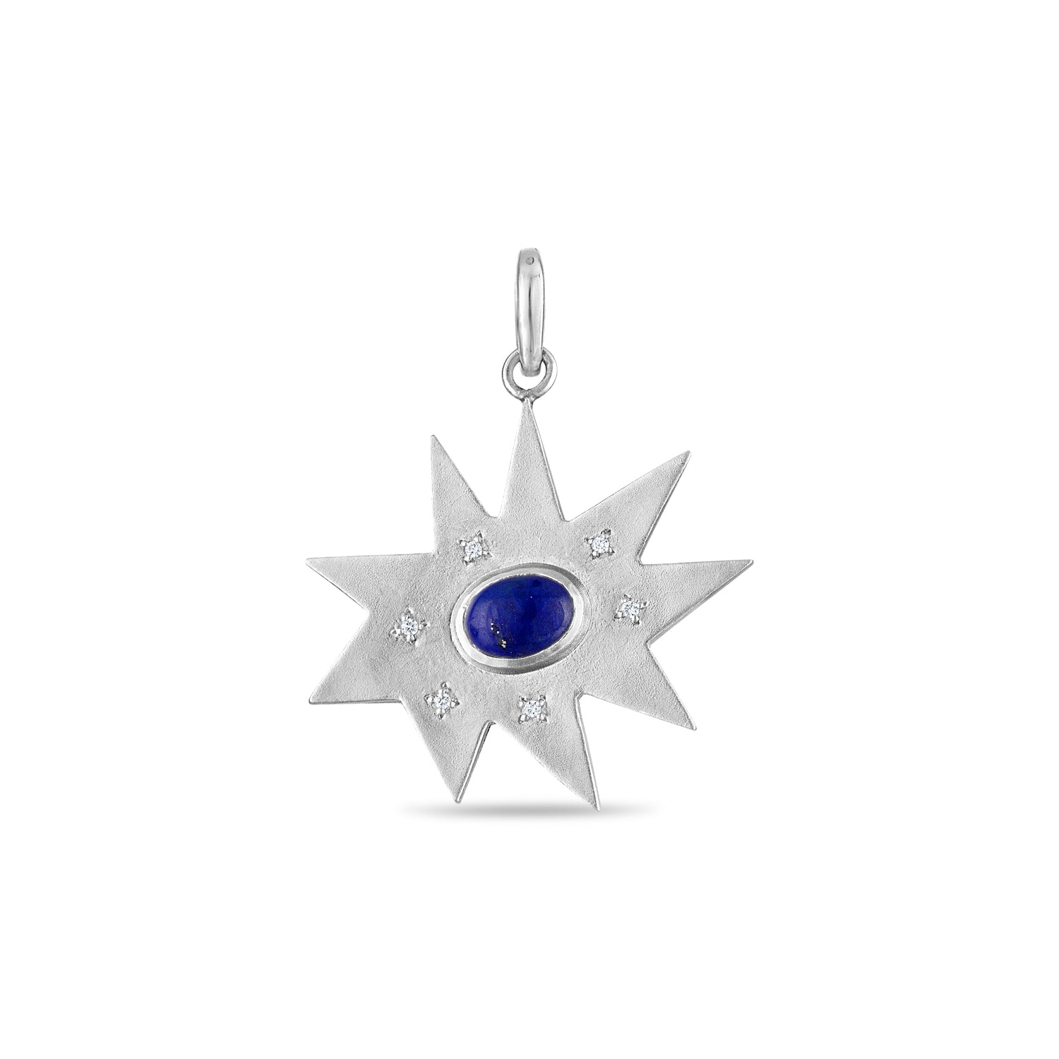 Silver Maxi KAPOW! Charm with Lapis