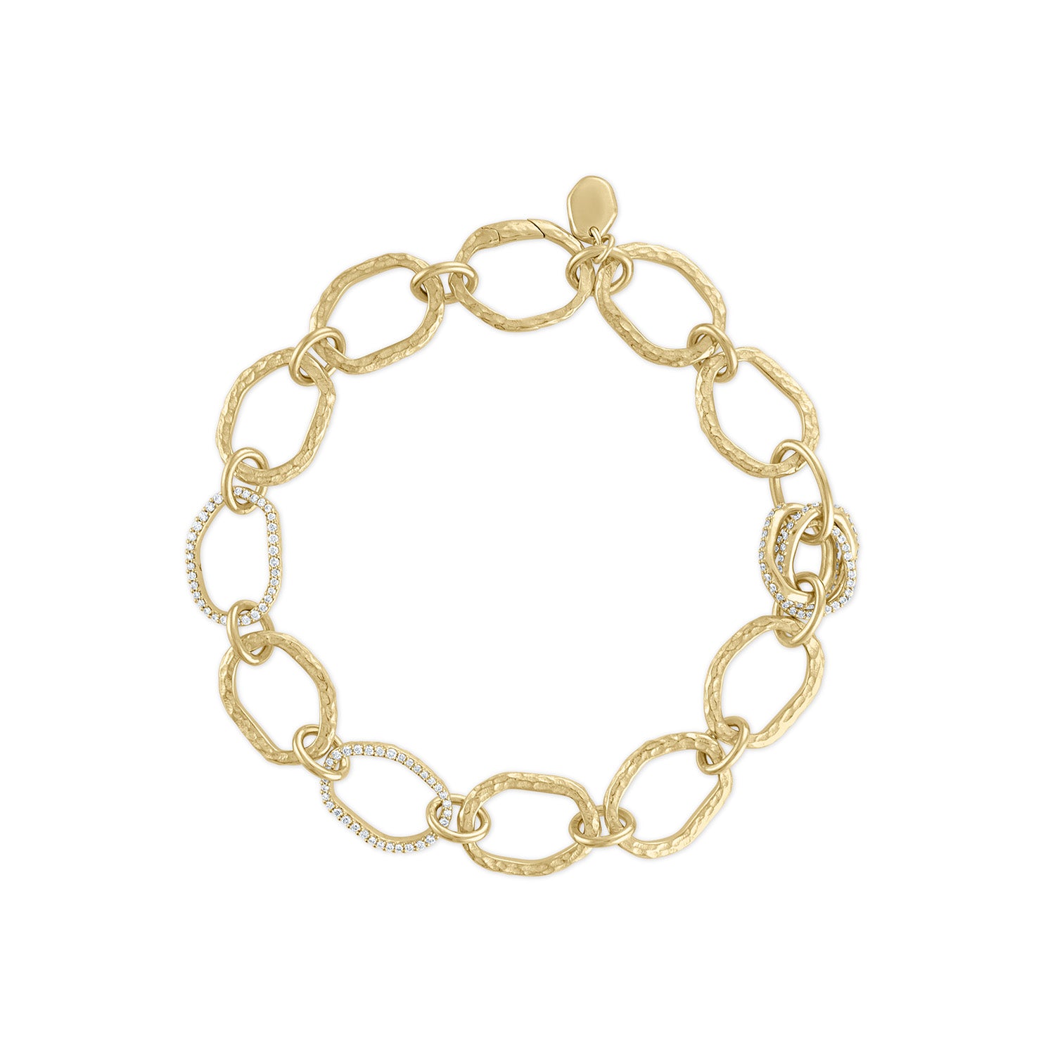 Teatro Gold Bracelet with Pavé Diamond Elements