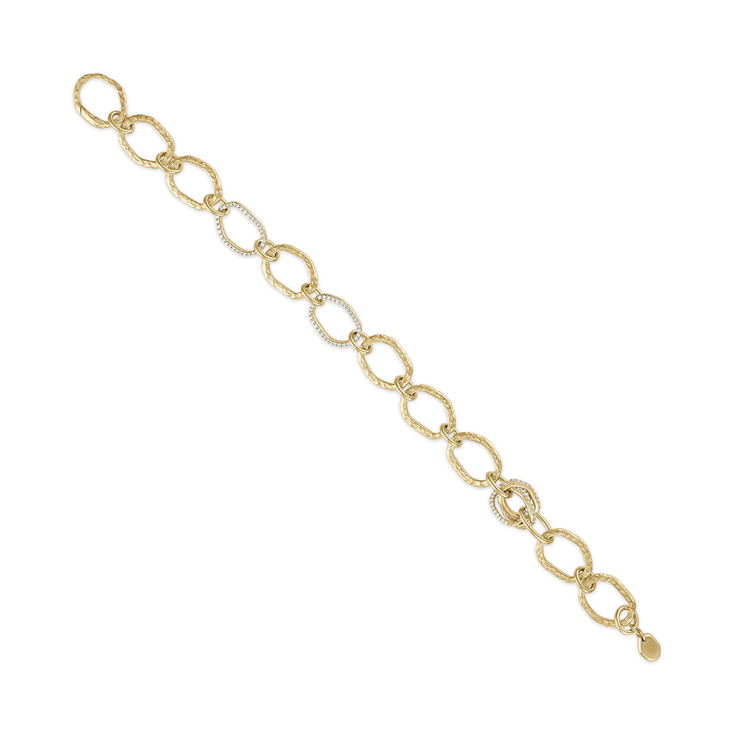 Teatro Gold Bracelet with Pavé Diamond Elements