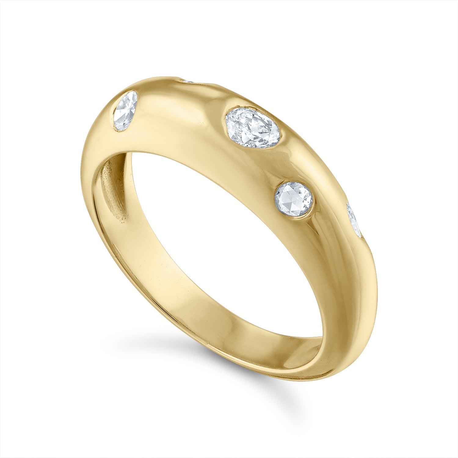 Thin Dome Ring with Ellipse and Random Diamonds