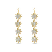 Gold Five Star Mini Stella/KAPOW! Convertible Earrings: All Pavé Diamonds