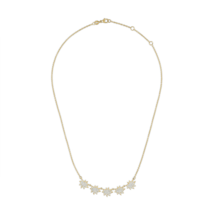 Gold Five Star Mini Stella/KAPOW! Necklace: All Pavé Diamonds