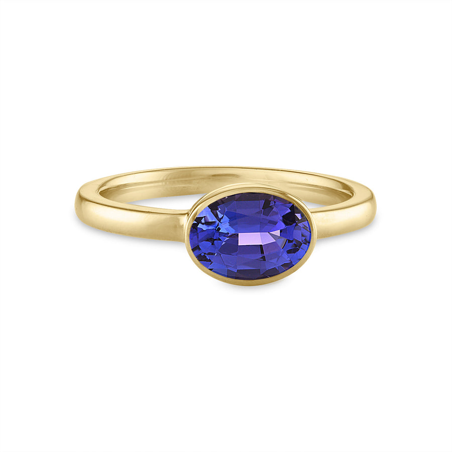 Gold Tanzanite Solitaire Ring